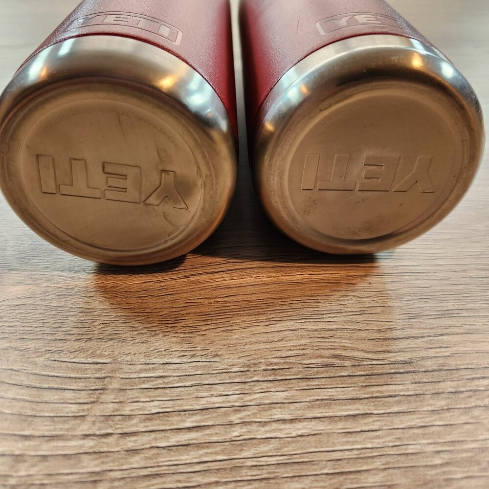 Lot of (2) Authentic YETI Rambler 18 oz Bottles - Rescue Red - "K9 Crew" - Picture 7 of 11